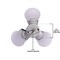 Westinghouse Ceiling Fan -Light Kit 3Lgt Cluster White Finish Frosted Ribbed Glass 7784700 - alternate 3